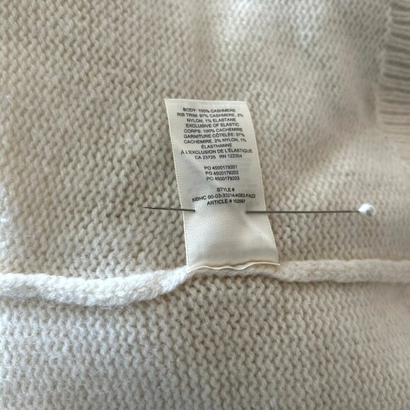 Babaton Ivory Cashmere Hoodie Sweater Sz XS - Picture 9 of 9